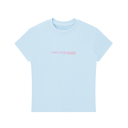 I Like Your Iguana Baby Tee - Blue S -