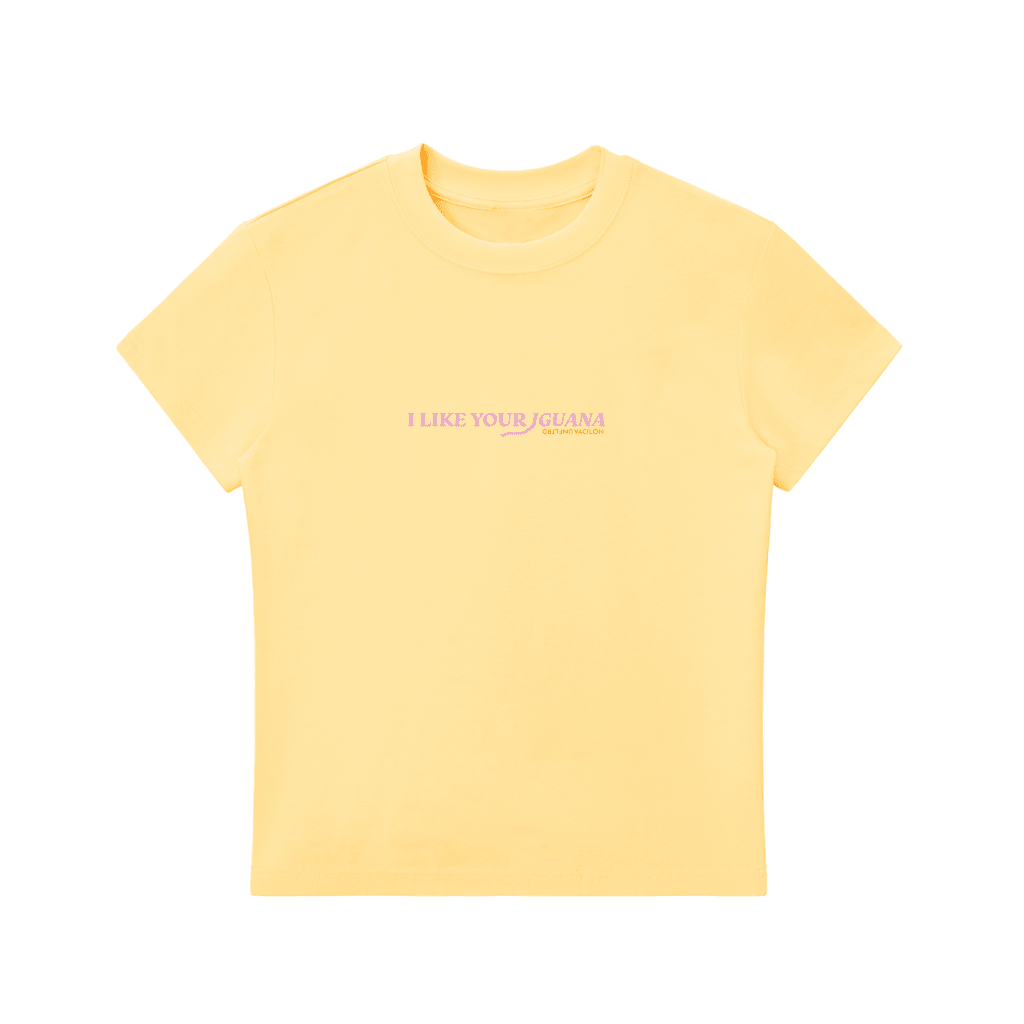 I Like Your Iguana Baby Tee - Yellow S -