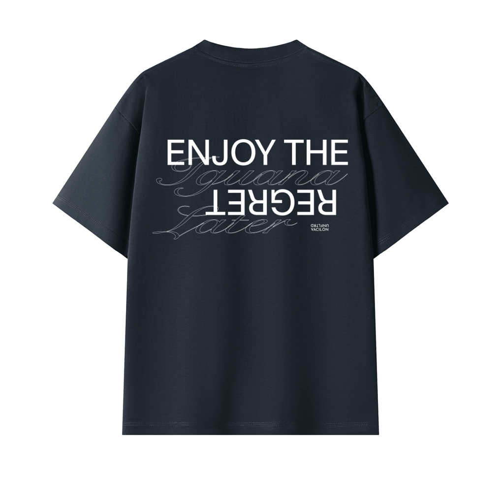Iguana & Coquí <3 Oversize Tee - Navy S -