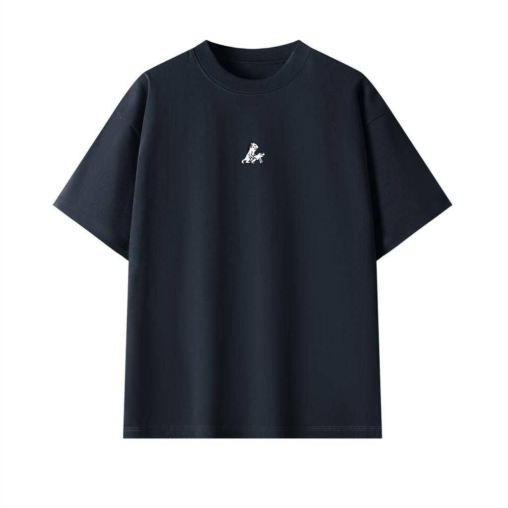 Iguana & Coquí <3 Oversize Tee - Navy S -